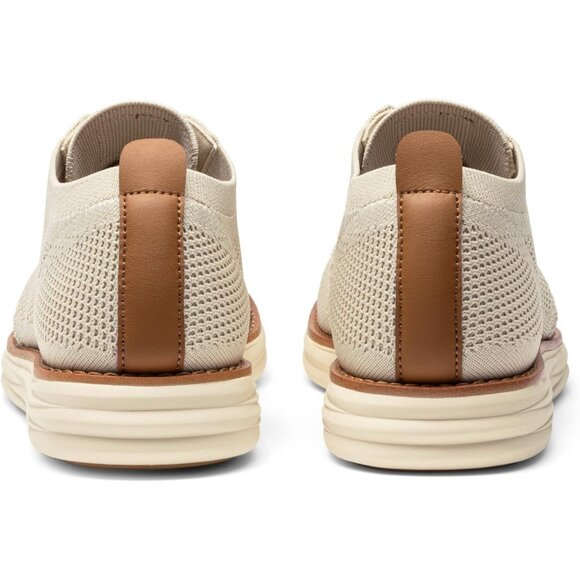 ⚡Men Apricot Knit Flex Breeze Mesh Oxfords Lace-Up Lightweight Walking Sneaker - Picture 4 of 7